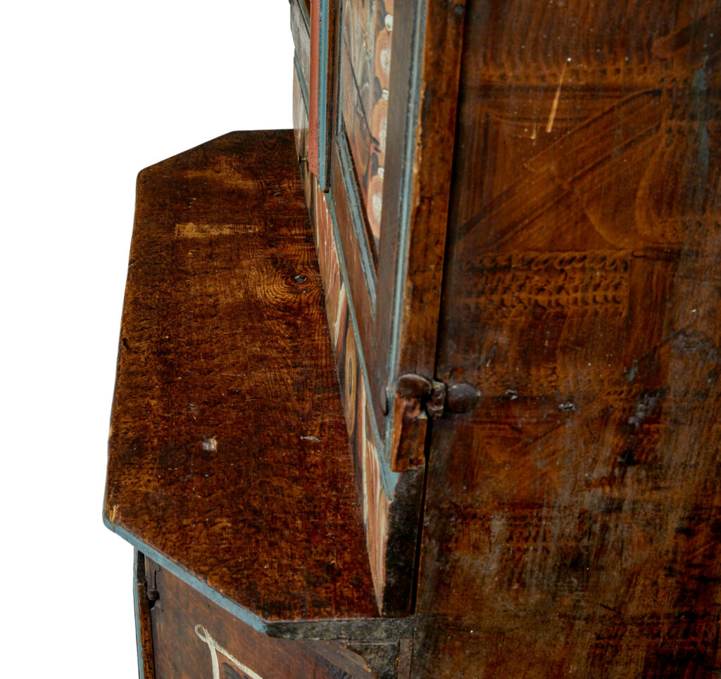 18th Century Hand Painted Rustic Swedish Cupboard — image 7