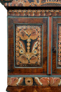 18th Century Hand Painted Rustic Swedish Cupboard — thumbnail 3