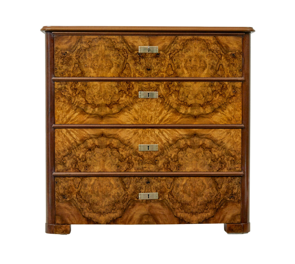 19th Century Burr Walnut Swedish Chest of Drawers — image 8