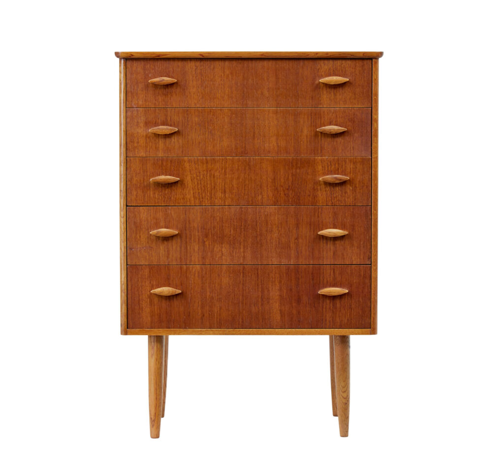 Danish Mid Century Teak Chest of Drawers — image 8