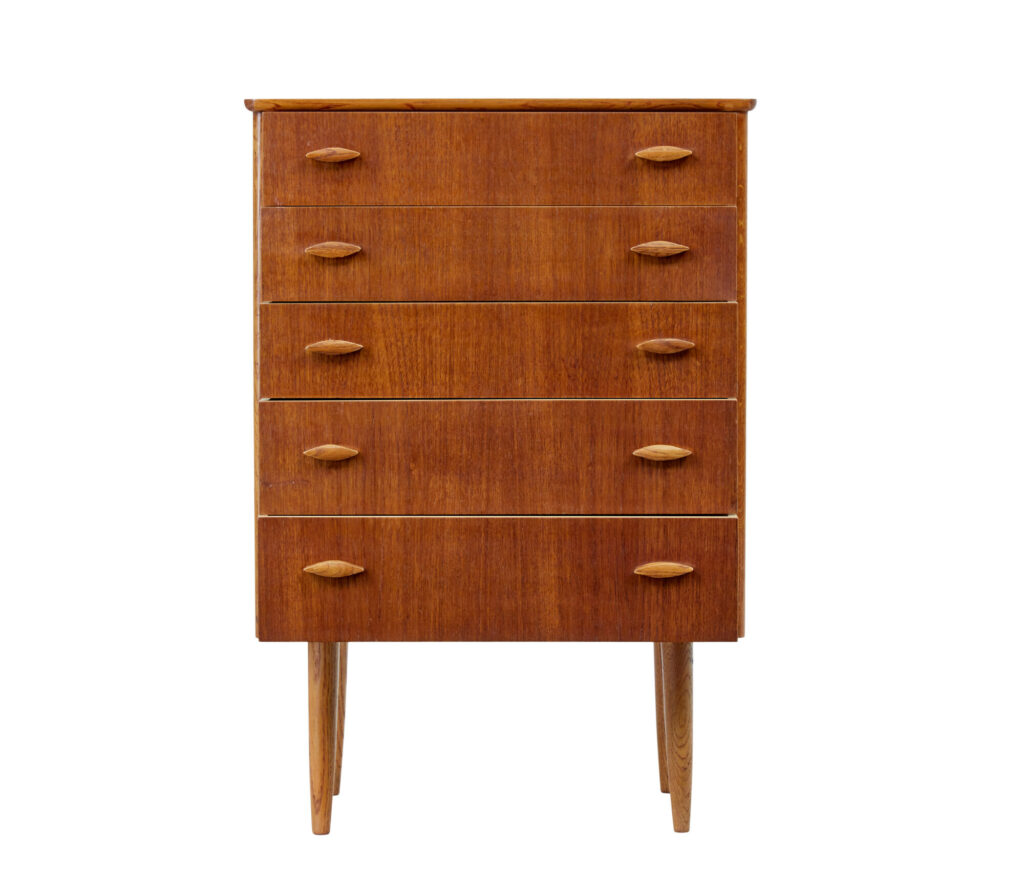 Danish Mid Century Teak Chest of Drawers — image 7