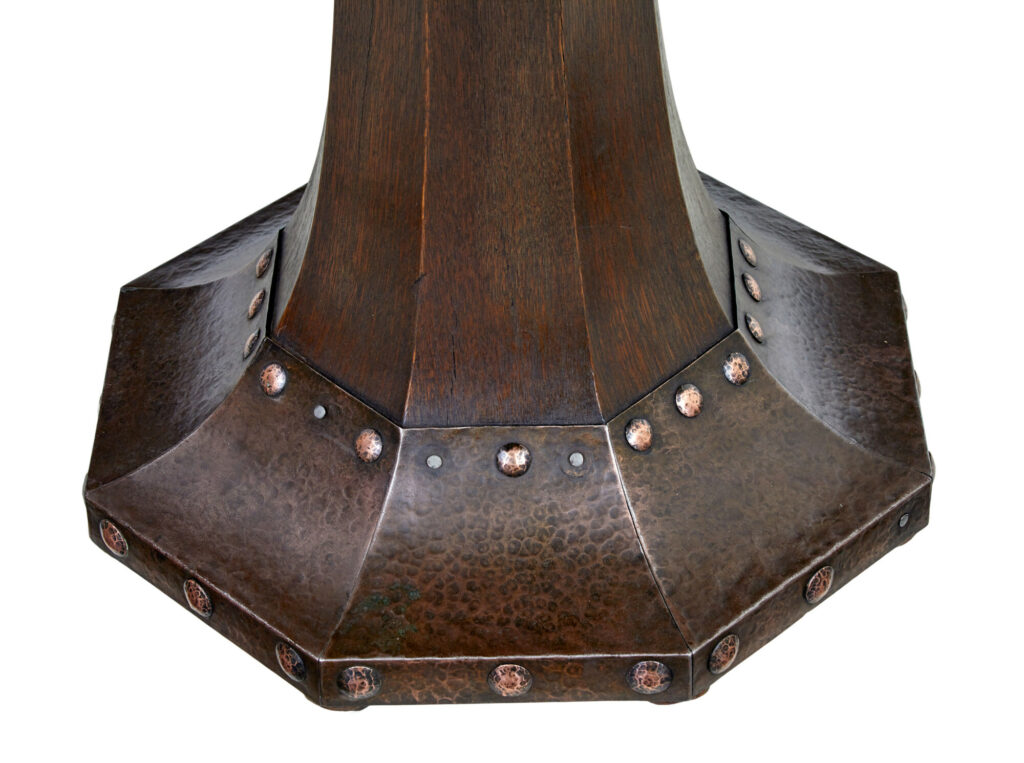 19th Century Oak and Copper Aesthetic Movement Center Table — image 5