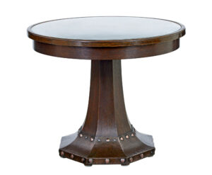19th Century Oak and Copper Aesthetic Movement Center Table — thumbnail 1
