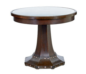 19th Century Oak and Copper Aesthetic Movement Center Table — thumbnail 4