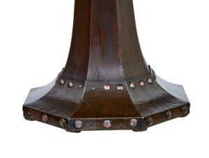 19th Century Oak and Copper Aesthetic Movement Center Table — thumbnail 2