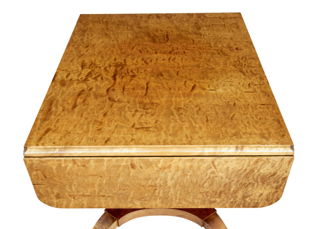 Early 20th Century Empire Revival Birch Sofa Table — image 5