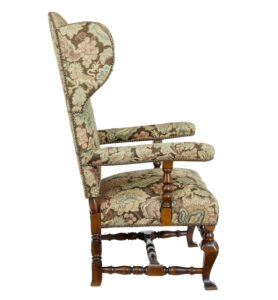 20th Century Tapestry Wingback Armchair — thumbnail 3