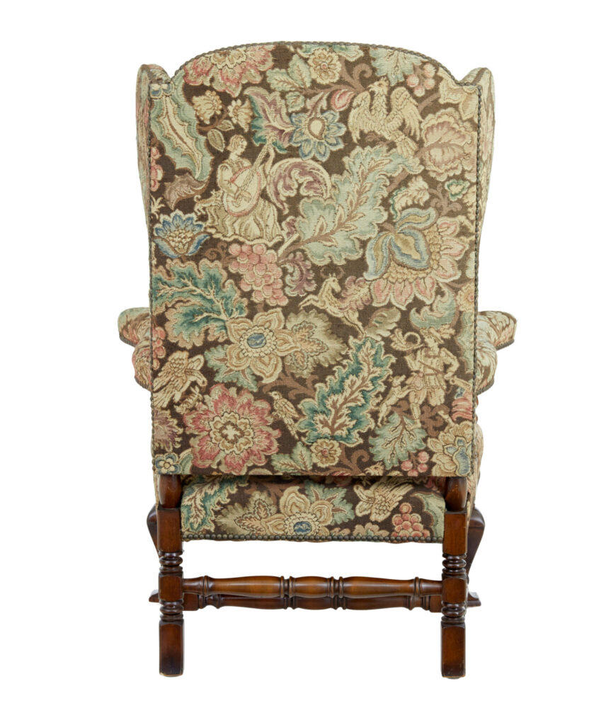 20th Century Tapestry Wingback Armchair — image 2