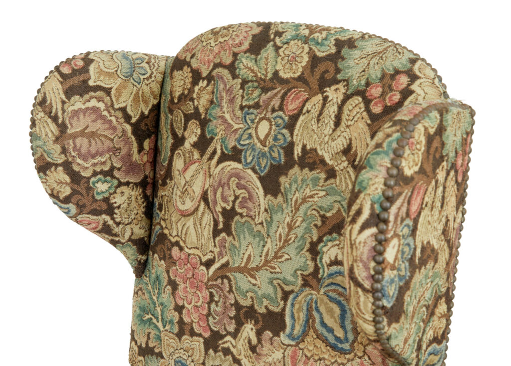 20th Century Tapestry Wingback Armchair — image 8