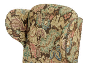 20th Century Tapestry Wingback Armchair — thumbnail 8