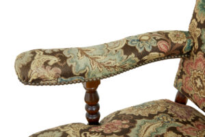 20th Century Tapestry Wingback Armchair — thumbnail 7