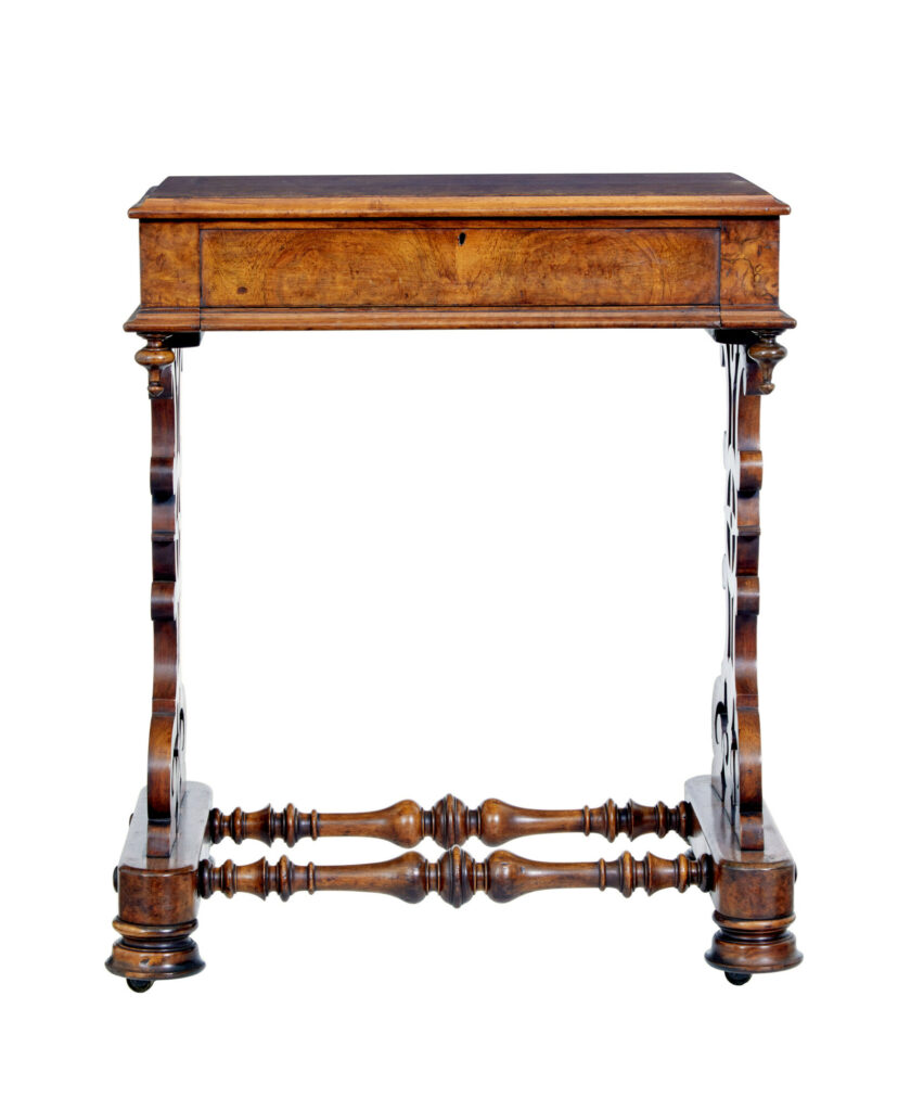 19th Century High Victorian Burr Walnut Occasional Table — image 8