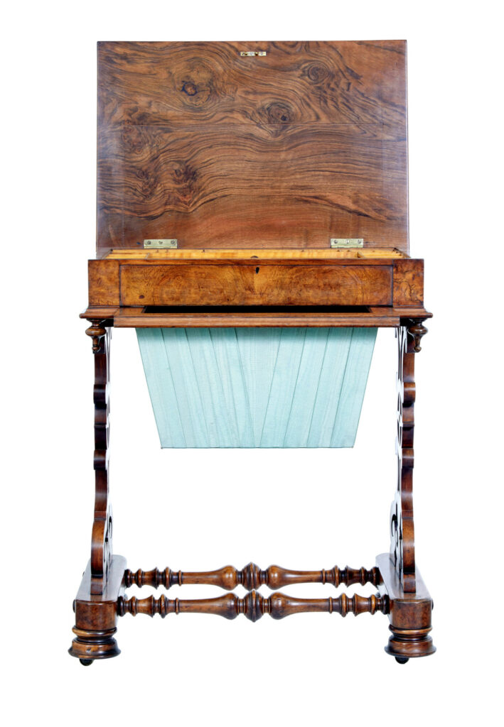 19th Century High Victorian Burr Walnut Occasional Table — image 7
