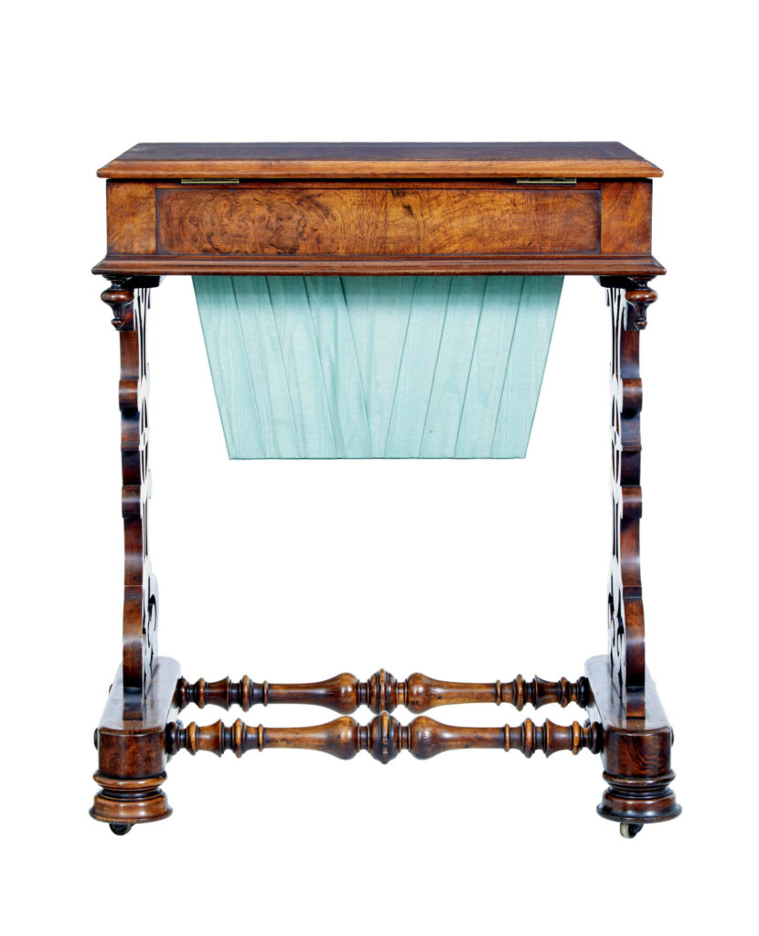 19th Century High Victorian Burr Walnut Occasional Table — image 5