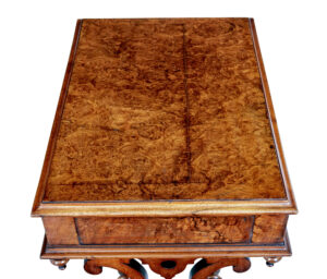 19th Century High Victorian Burr Walnut Occasional Table — thumbnail 4