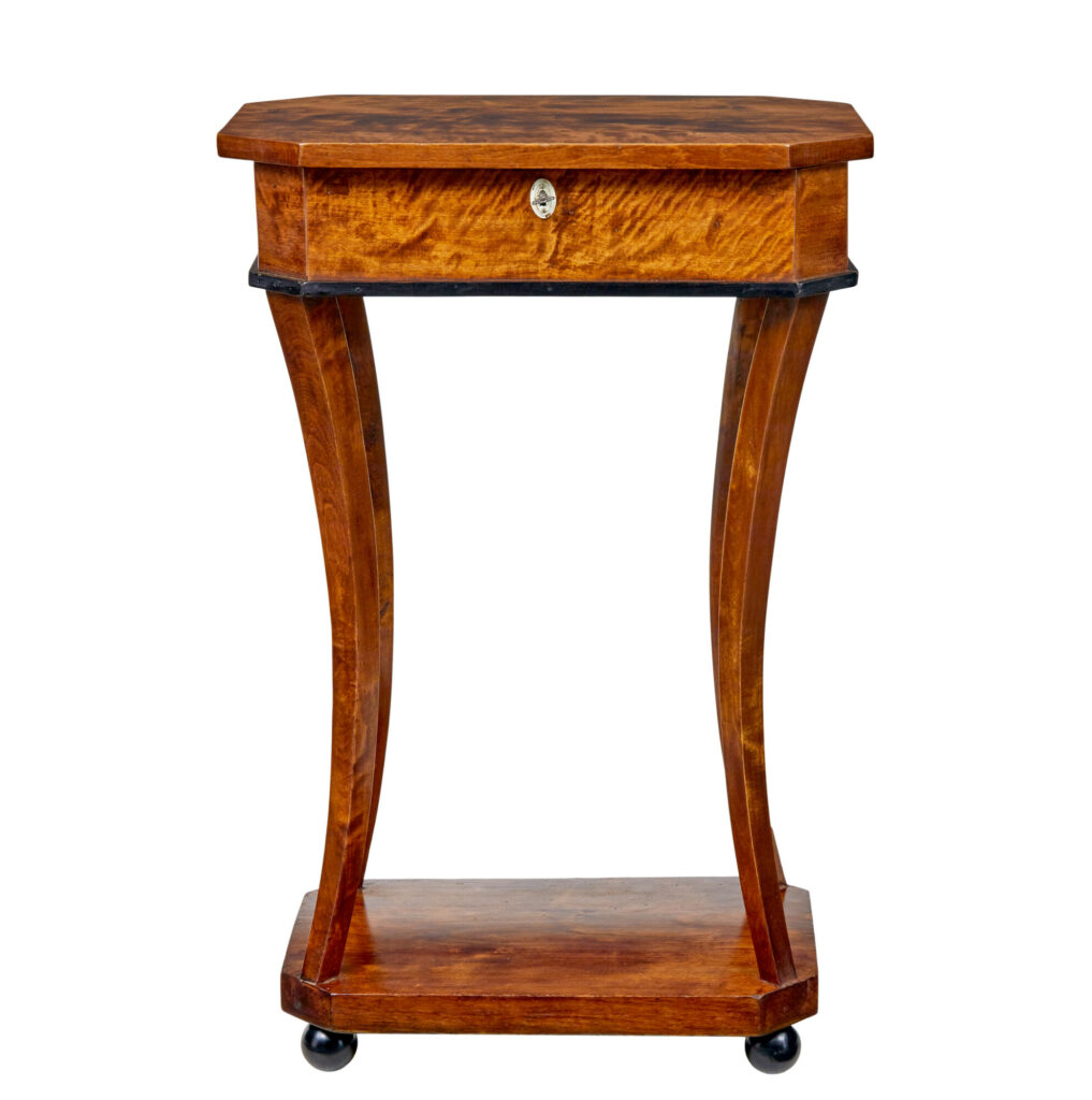 19th Century Empire Revival Birch Sewing Table — image 6