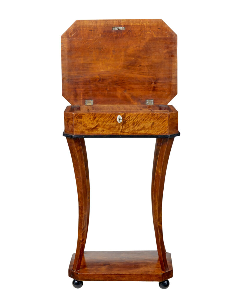 19th Century Empire Revival Birch Sewing Table — image 5