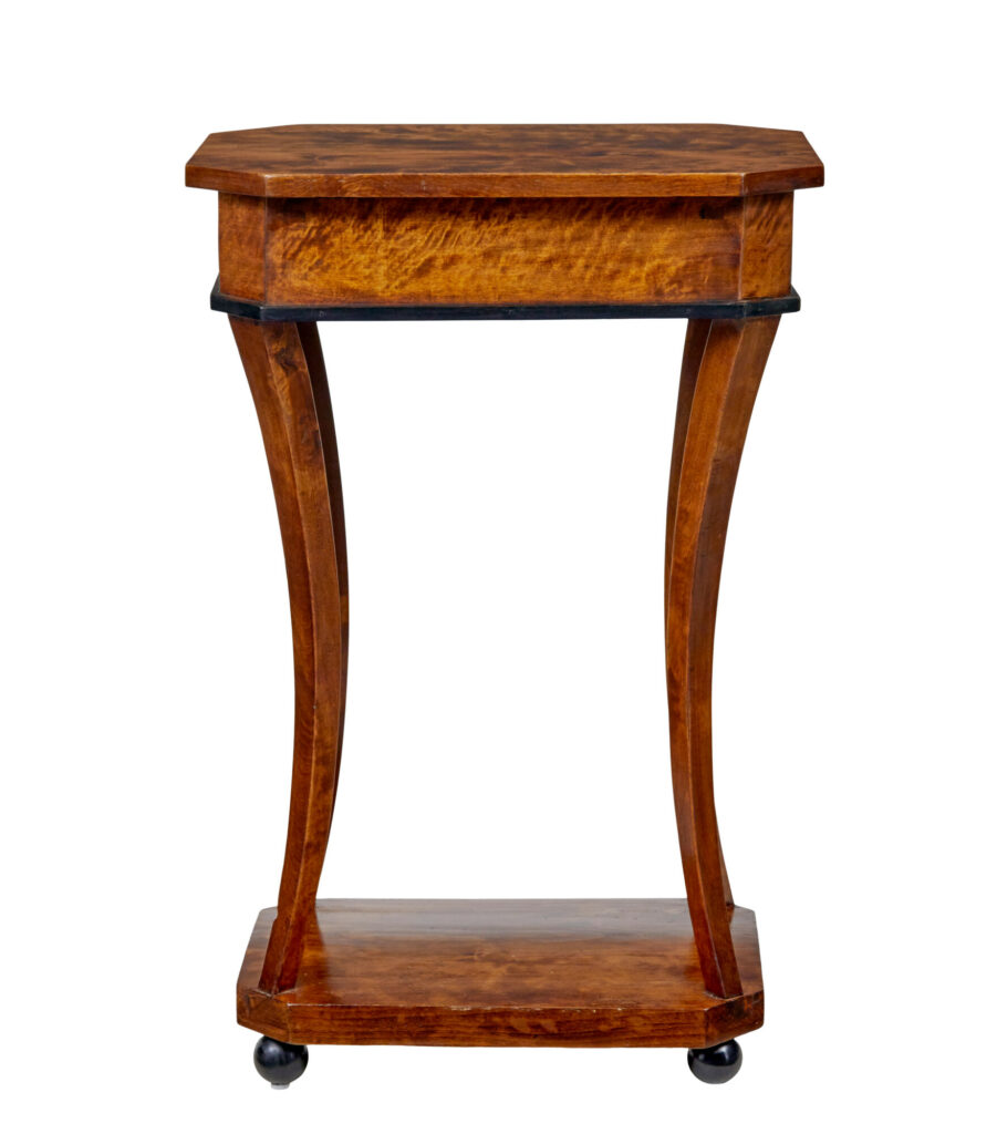 19th Century Empire Revival Birch Sewing Table — image 3
