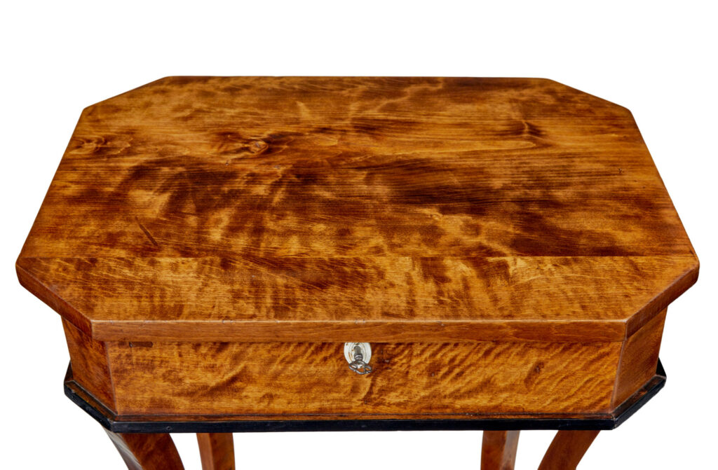 19th Century Empire Revival Birch Sewing Table — image 8