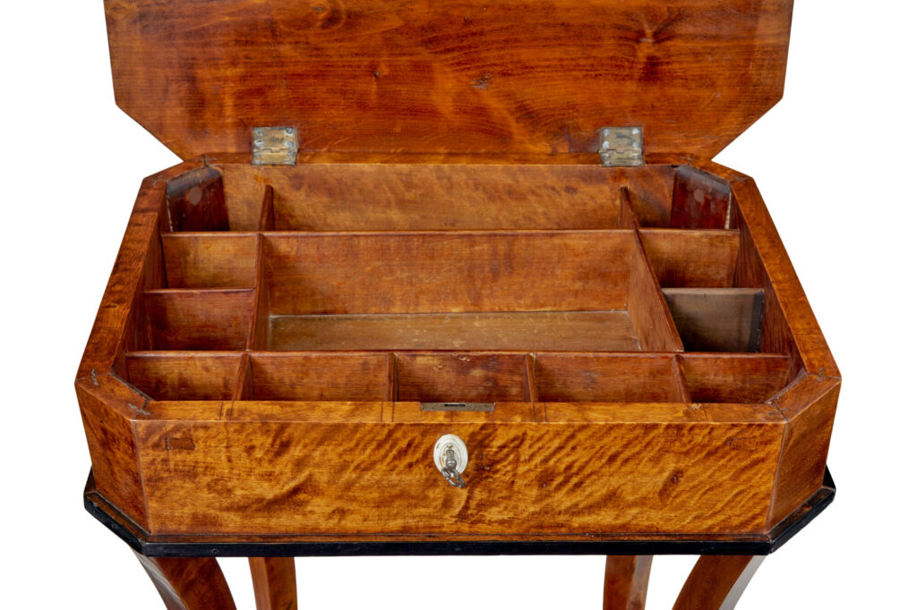 19th Century Empire Revival Birch Sewing Table — image 7