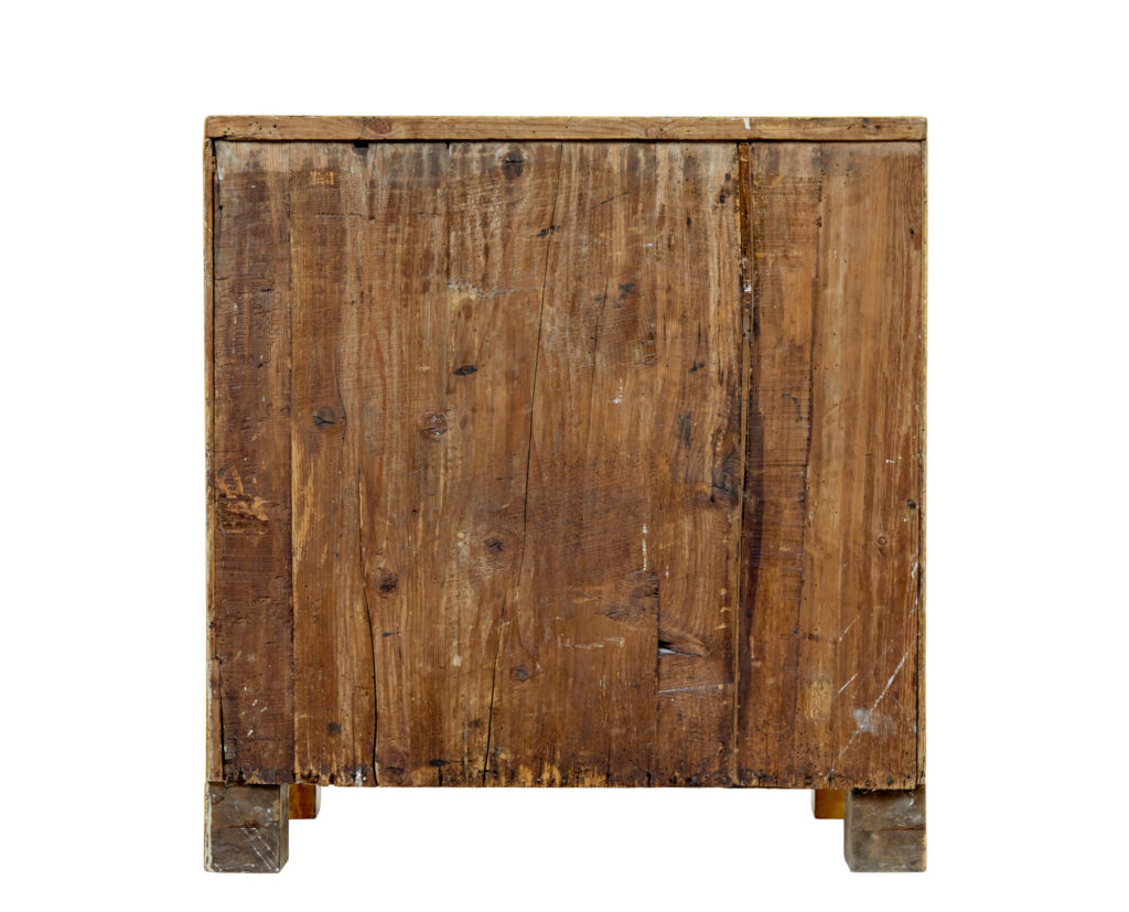 19th Century Simulated Birch Bowfront Chest of Drawers — image 7