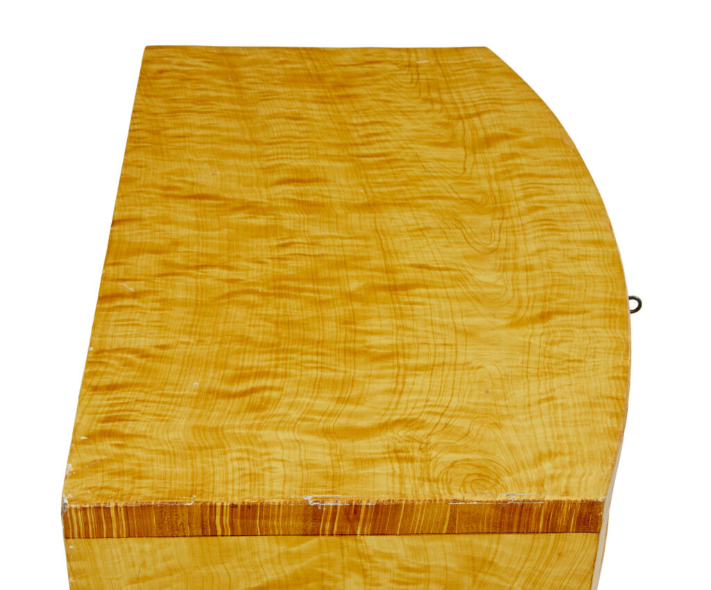 19th Century Simulated Birch Bowfront Chest of Drawers — image 3