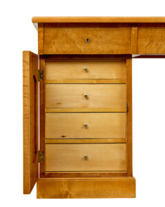 Swedish Early 20th Century Birch Pedestal Desk — thumbnail 7