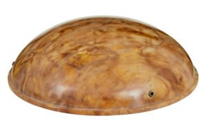 Art Deco Alabaster Hanging Dish Light — thumbnail 3