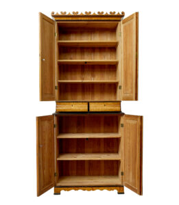 19th Century Birch and Pine Gothic Revival Architectural Cabinet — thumbnail 9