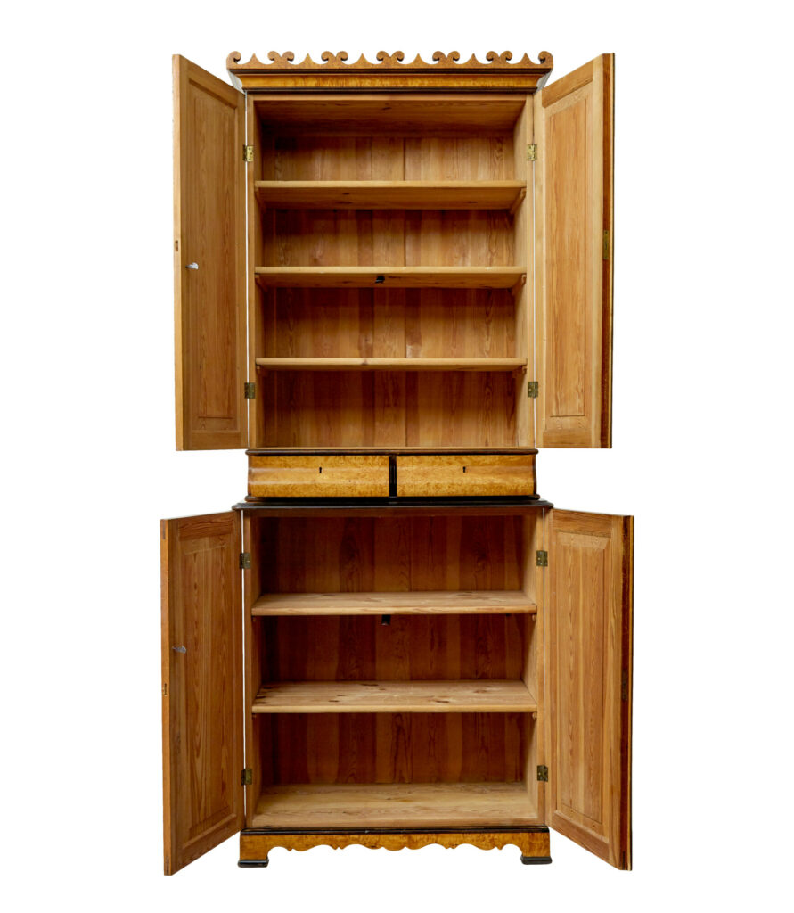 19th Century Birch and Pine Gothic Revival Architectural Cabinet — image 9