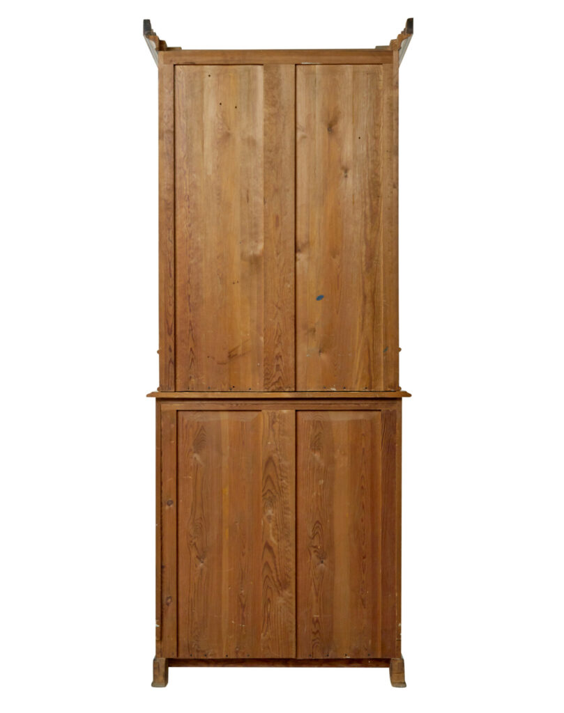 19th Century Birch and Pine Gothic Revival Architectural Cabinet — image 7