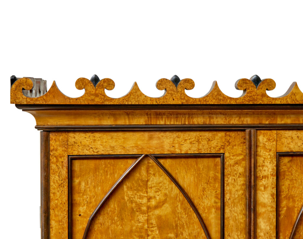 19th Century Birch and Pine Gothic Revival Architectural Cabinet — image 2