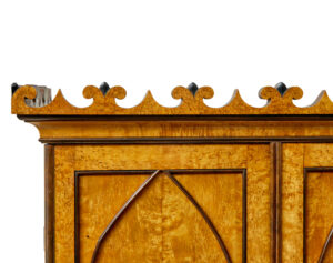 19th Century Birch and Pine Gothic Revival Architectural Cabinet — thumbnail 2