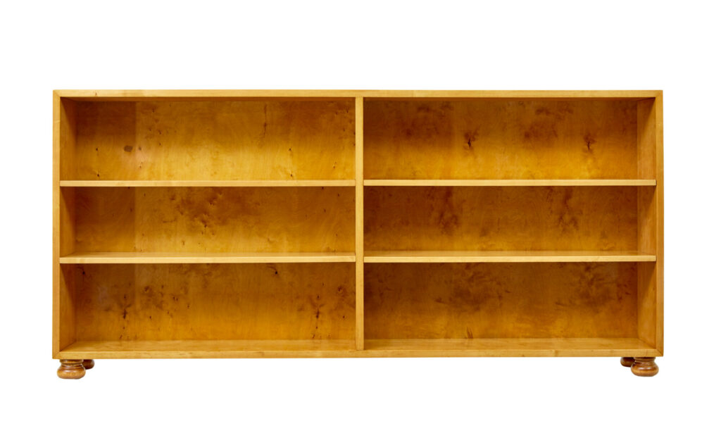 Swedish Mid Century Open Birch Bookcase — image 2