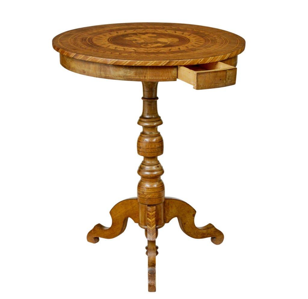 19th Century Inlaid Round Sorrento Table — image 3