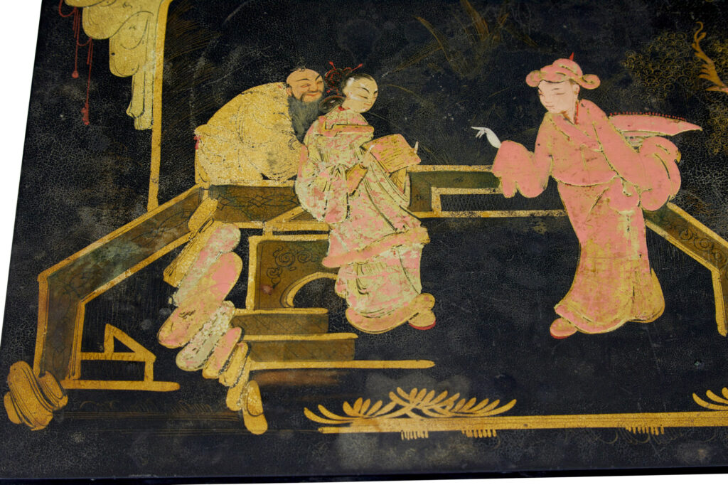 Late 19th Century Japanese Black Lacquer and Gilt Occasional Table — image 9