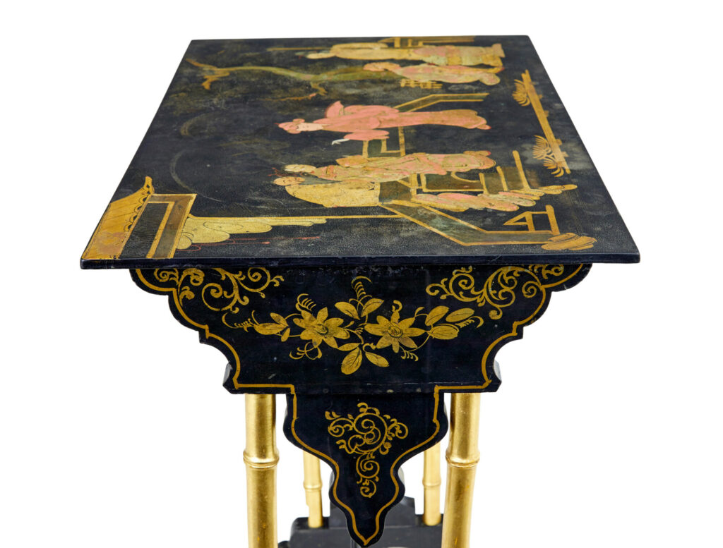 Late 19th Century Japanese Black Lacquer and Gilt Occasional Table — image 6
