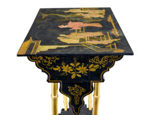 Late 19th Century Japanese Black Lacquer and Gilt Occasional Table — thumbnail 6
