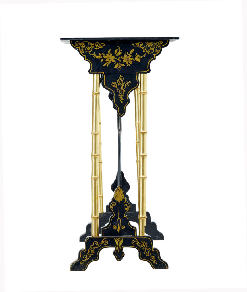 Late 19th Century Japanese Black Lacquer and Gilt Occasional Table — image 3
