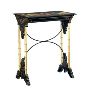 Late 19th Century Japanese Black Lacquer and Gilt Occasional Table — thumbnail 1