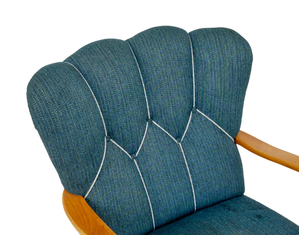 Pair of Scandinavian 1950’s Shell Back Armchairs — image 4
