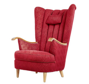 MID-20TH CENTURY ELM SHELL BACK ARMCHAIR