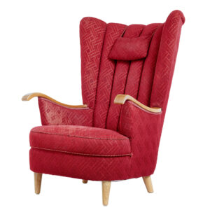 MID-20TH CENTURY ELM SHELL BACK ARMCHAIR