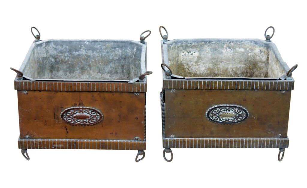 Pair of 19th Century Copper Planters — image 4