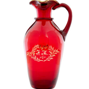 MID 20TH CENTURY 1950’s GILT ART GLASS JUG BY MONICA BRATT