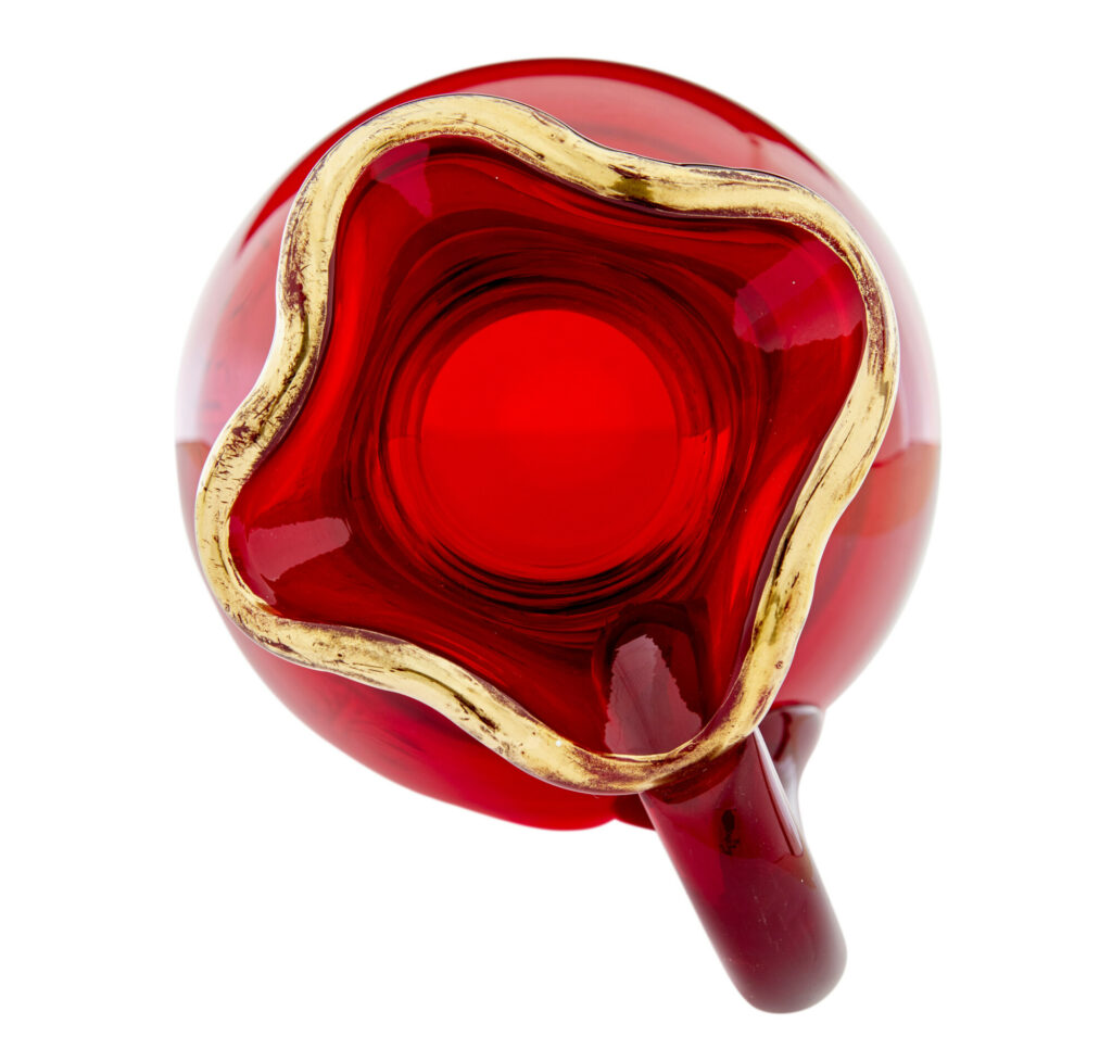 Mid 20th Century 1950’s Gilt Art Glass Jug by Monica Bratt — image 3