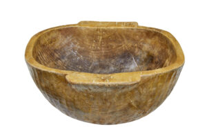 Large Early 20th Century Hand Carved Bowl — thumbnail 6