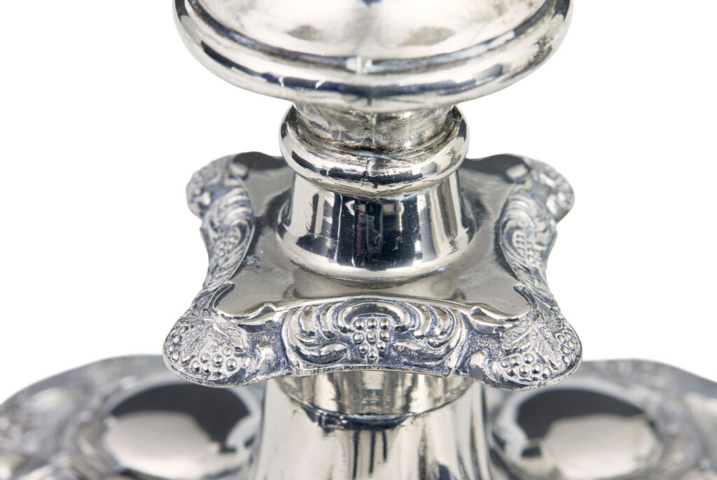 Pair of Silver Plate Candlesticks — image 4