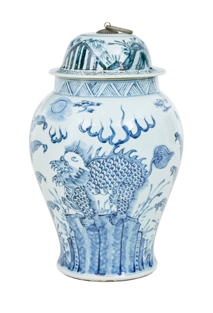 Decorative Mid Century Ceramic Ginger Jar — image 2