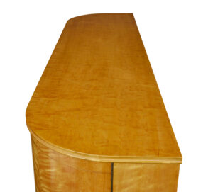 Mid Century Birch and Walnut Scandinavian Shaped Sideboard — thumbnail 3